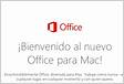 Finalización del soporte para Office 2016 para Ma